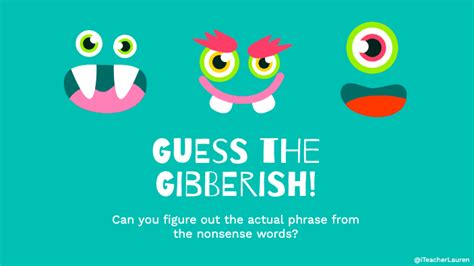 guess the gibberish game.